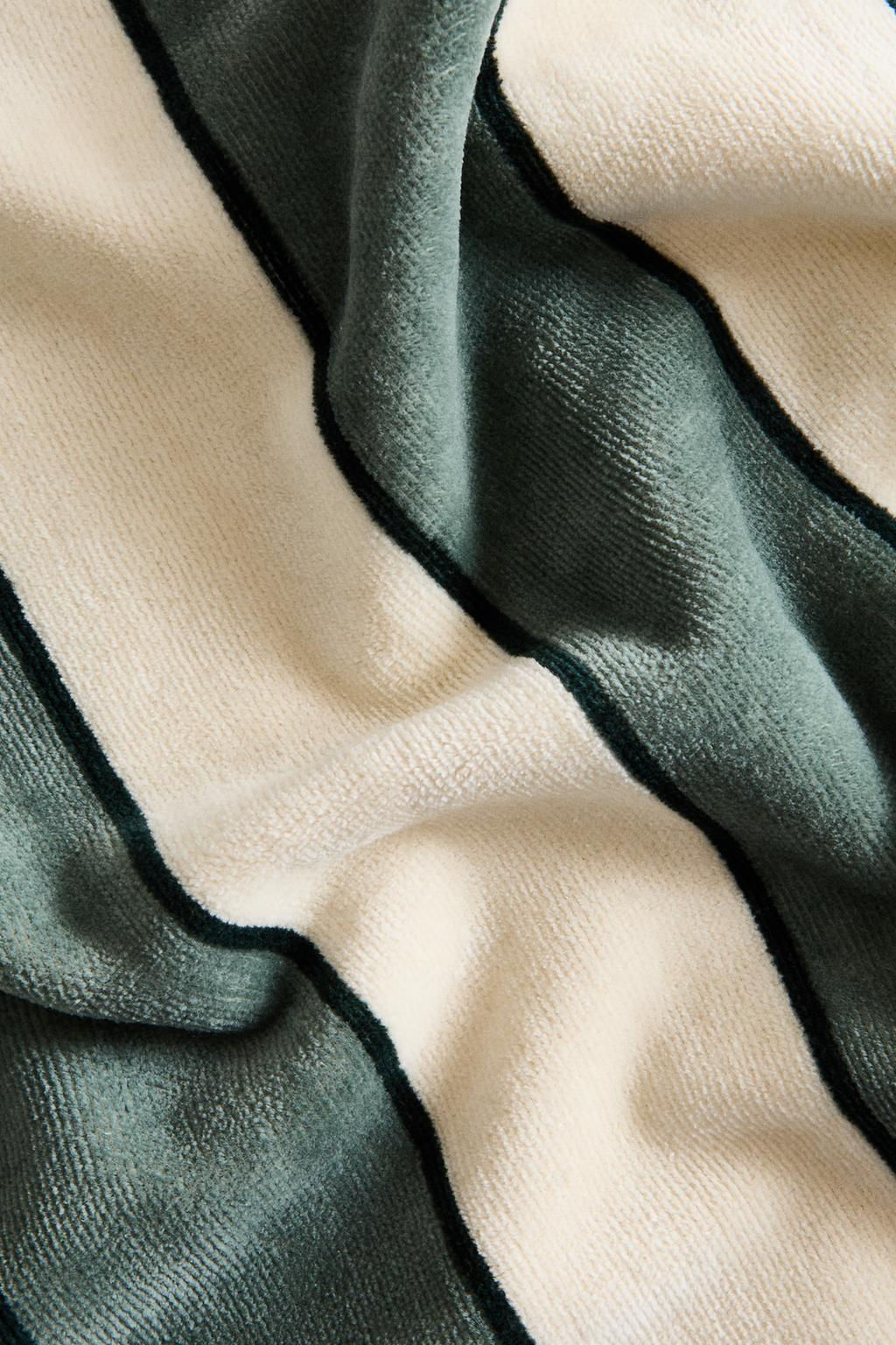 STRIPED VELOUR BEACH TOWEL - Zara фото 5