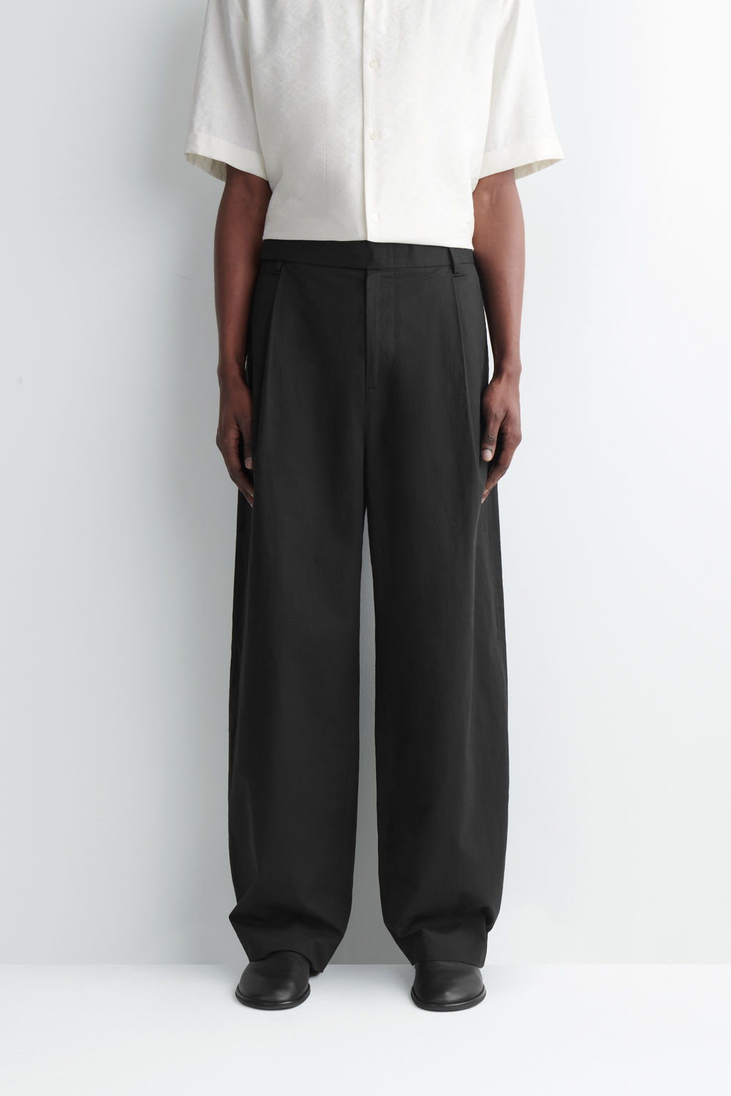 PANTAL?N BARREL LEG RELAXED FIT DE ALGOD?N Y LINO - H&m фото 5