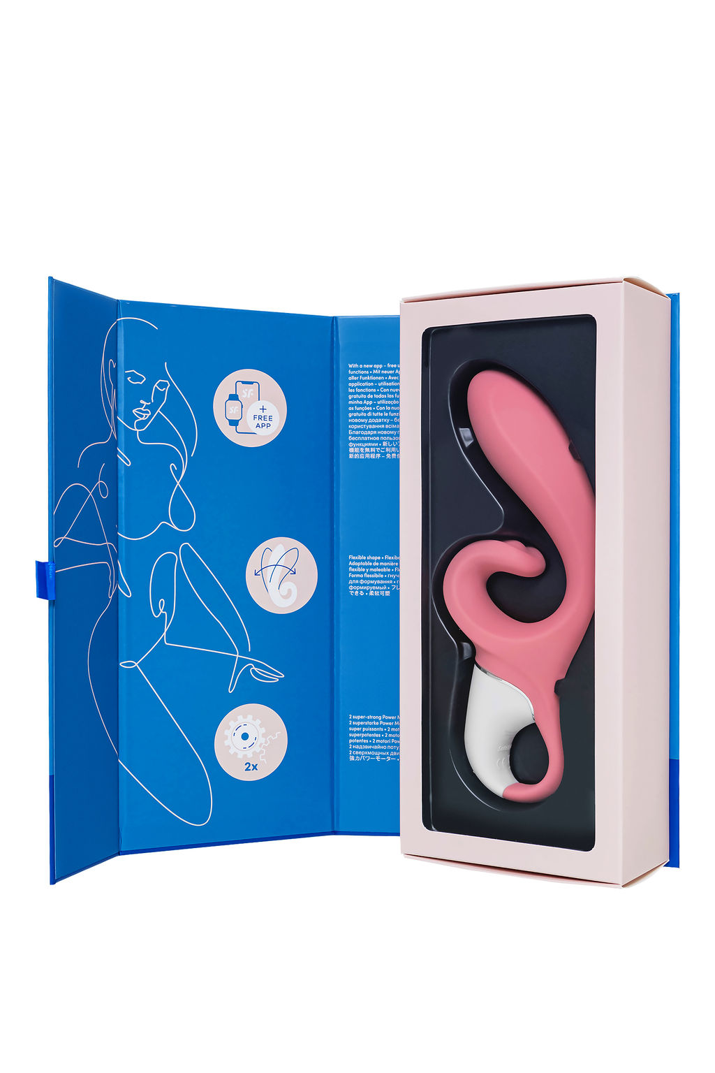 Нереалистичный вибратор Satisfyer Hug me, силикон, розовый  фото 7