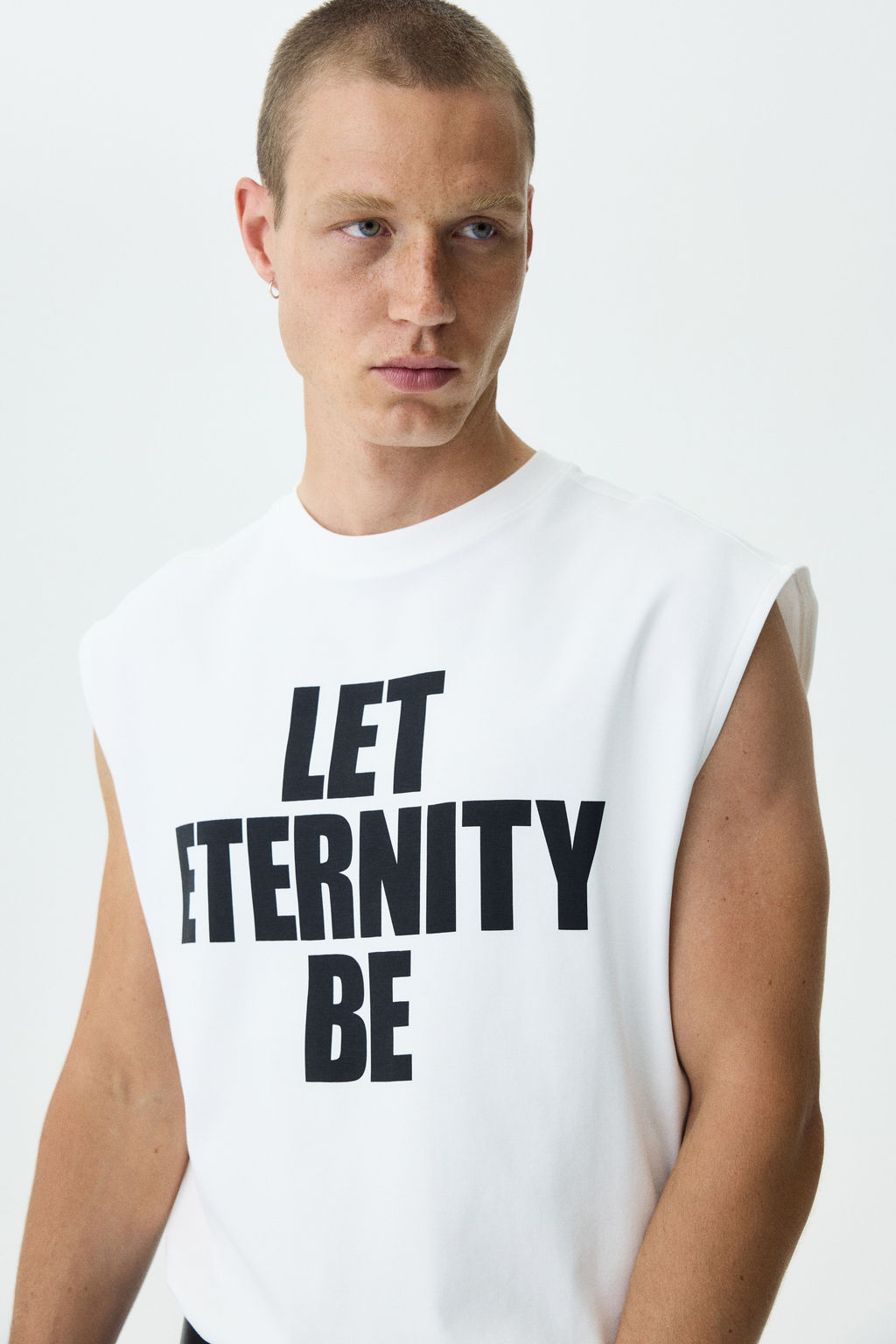 Camiseta sin mangas en algod?n Relaxed Fit - H&m фото 3
