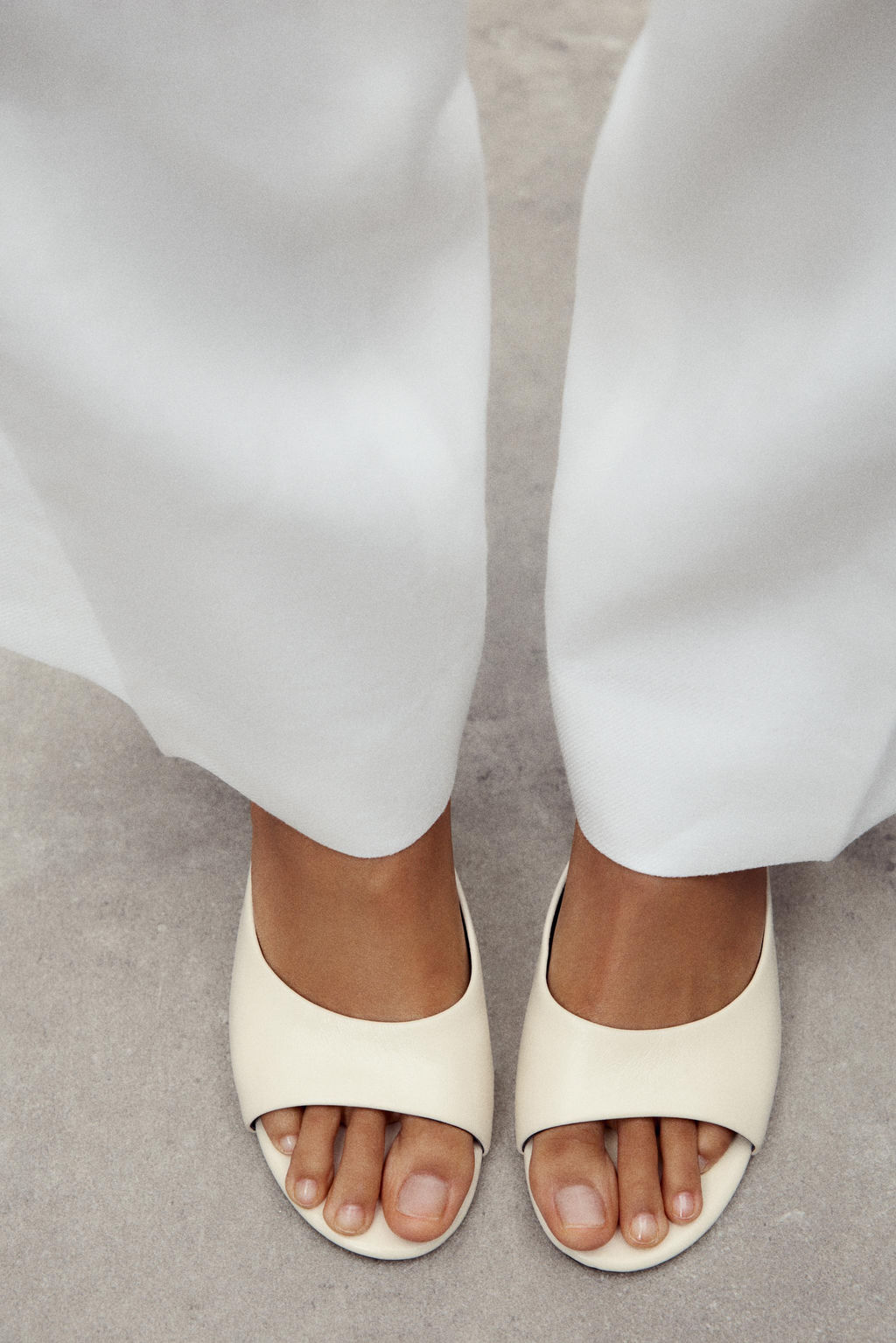 LEATHER TRANSPARENT WEDGE MULES - Zara фото 8