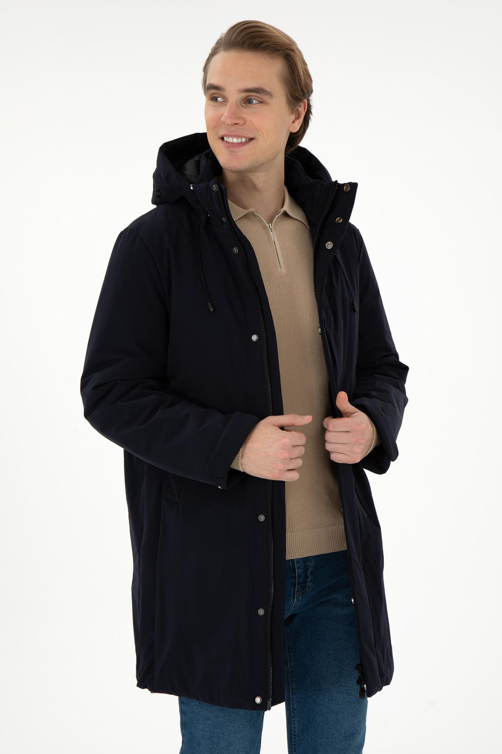 Мужское темно-синее пальто Неожиданная скидка в корзине