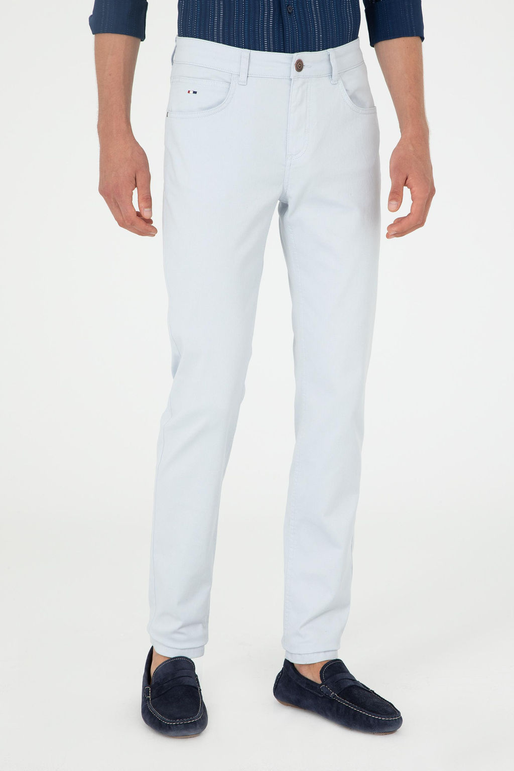 Мужские голубые брюки из плотной ткани - U.s. polo assn фото 2