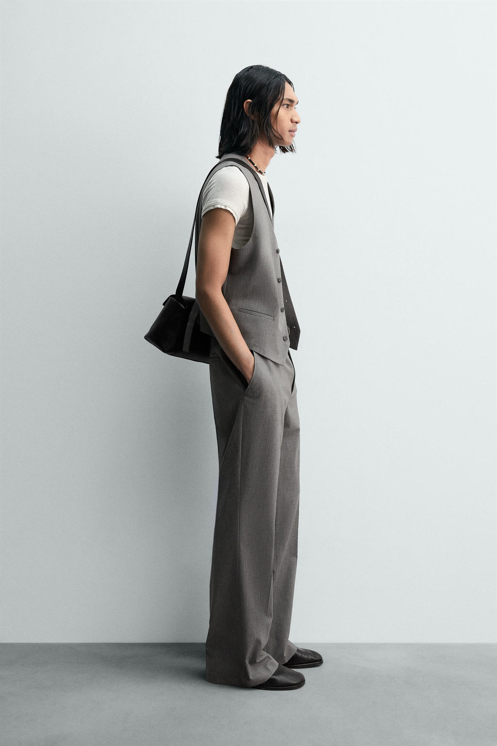 LIMITED EDITION STRIPED STRUCTURE SUIT WAISTCOAT - Zara фото 4