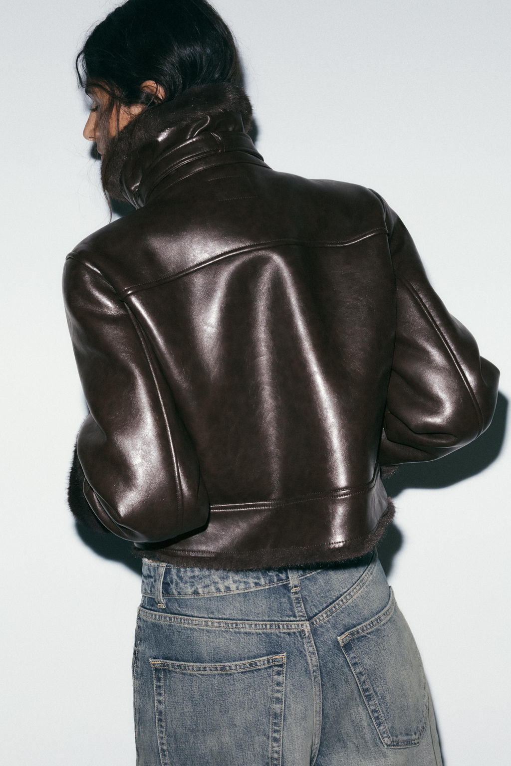 DOUBLE-FACED FAUX FUR JACKET - Zara фото 8