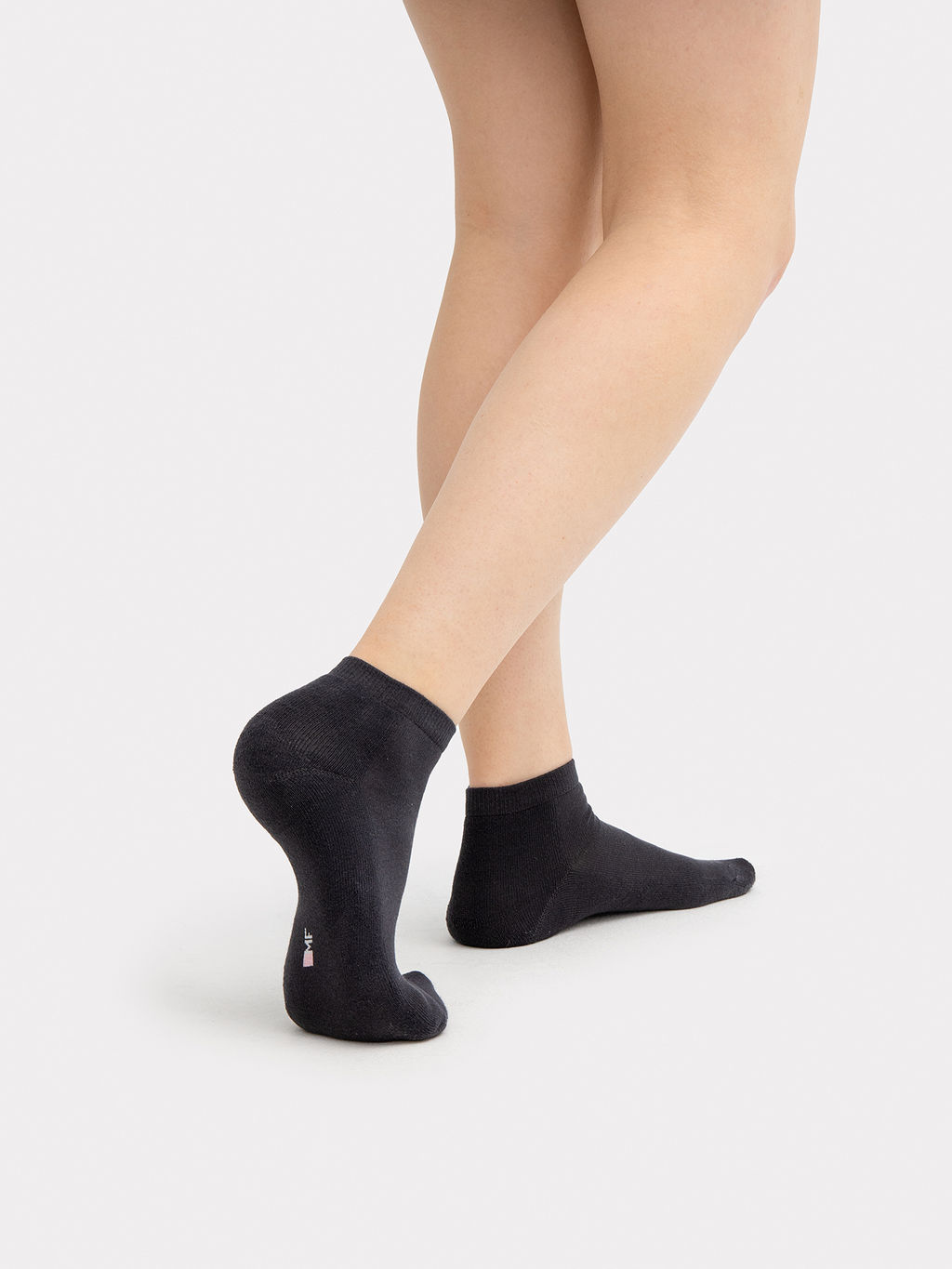 Цена за 5 пар! Носки женские короткие серые с плюшевым следом графитовый 302K-2548 - Mark formelle фото 2