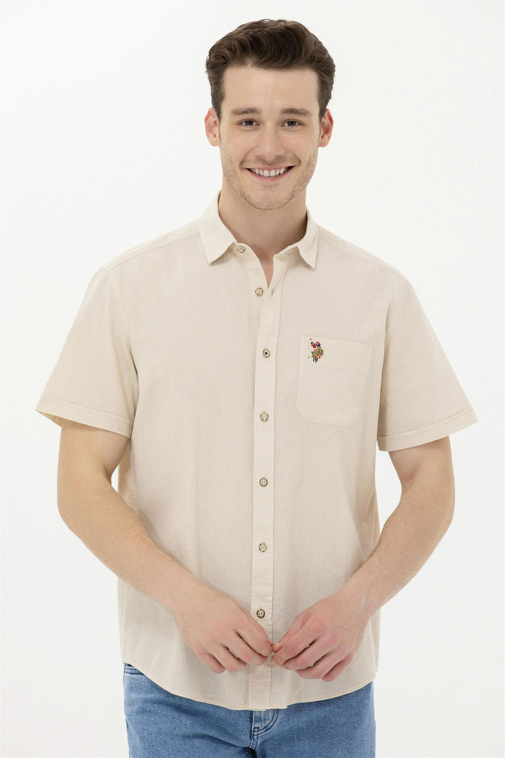 Мужская рубашка с коротким рукавом Stone - U.s. polo assn фото 2