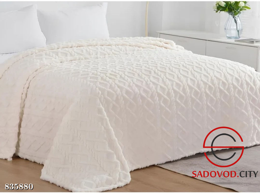 Плед на кровать с узором