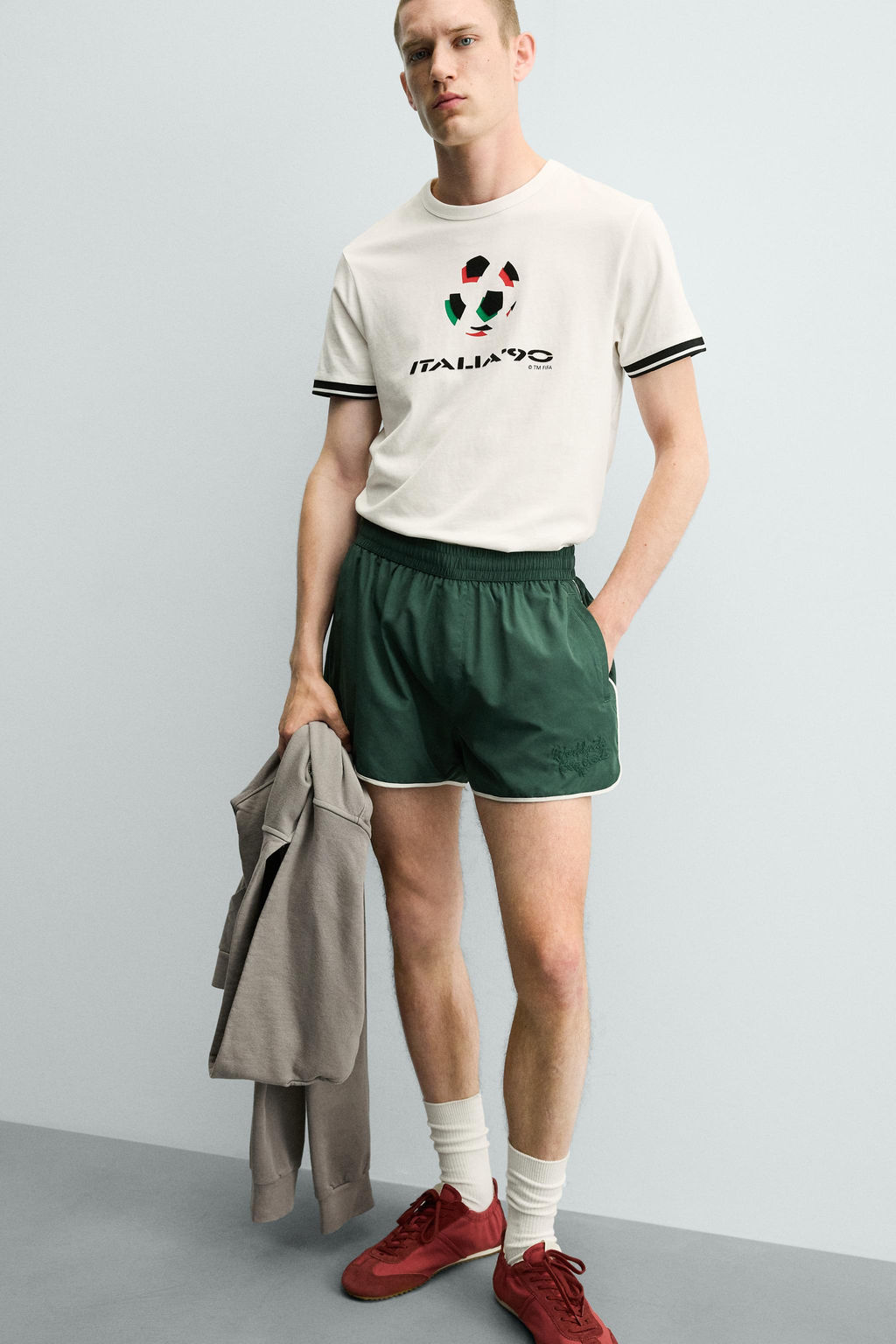 CAMISETA CONTRASTE ITALIA 90 FIFA WORLD CUP FIFA CLASSICS / Blanco - Zara фото 6