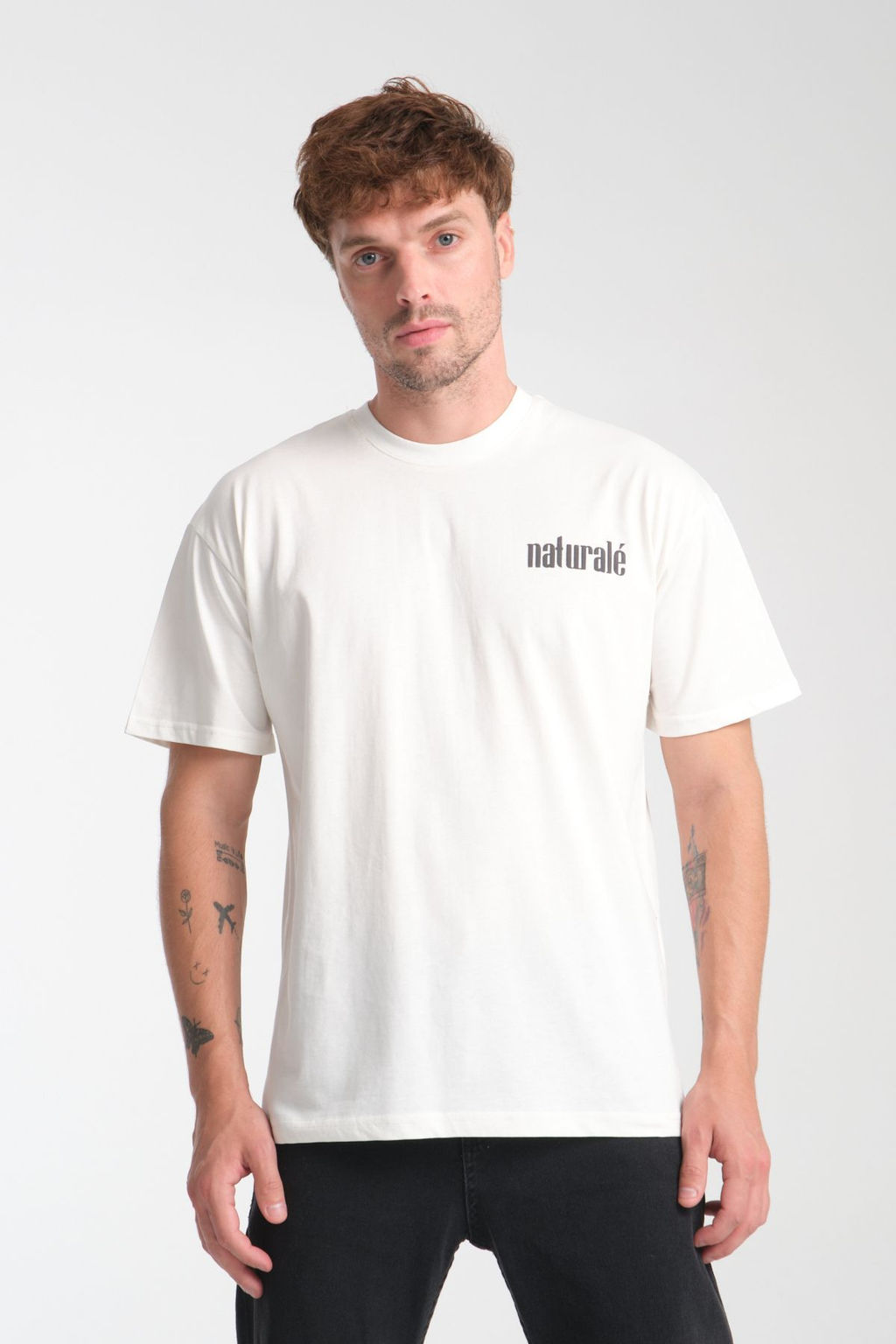 TRENDYOL MAN Beyaz Oversize/Genis Kesim Kabar?k Bask?l? %100 Pamuk T-Shirt TMNSS25TS00200 - Trendyolmilla фото 3