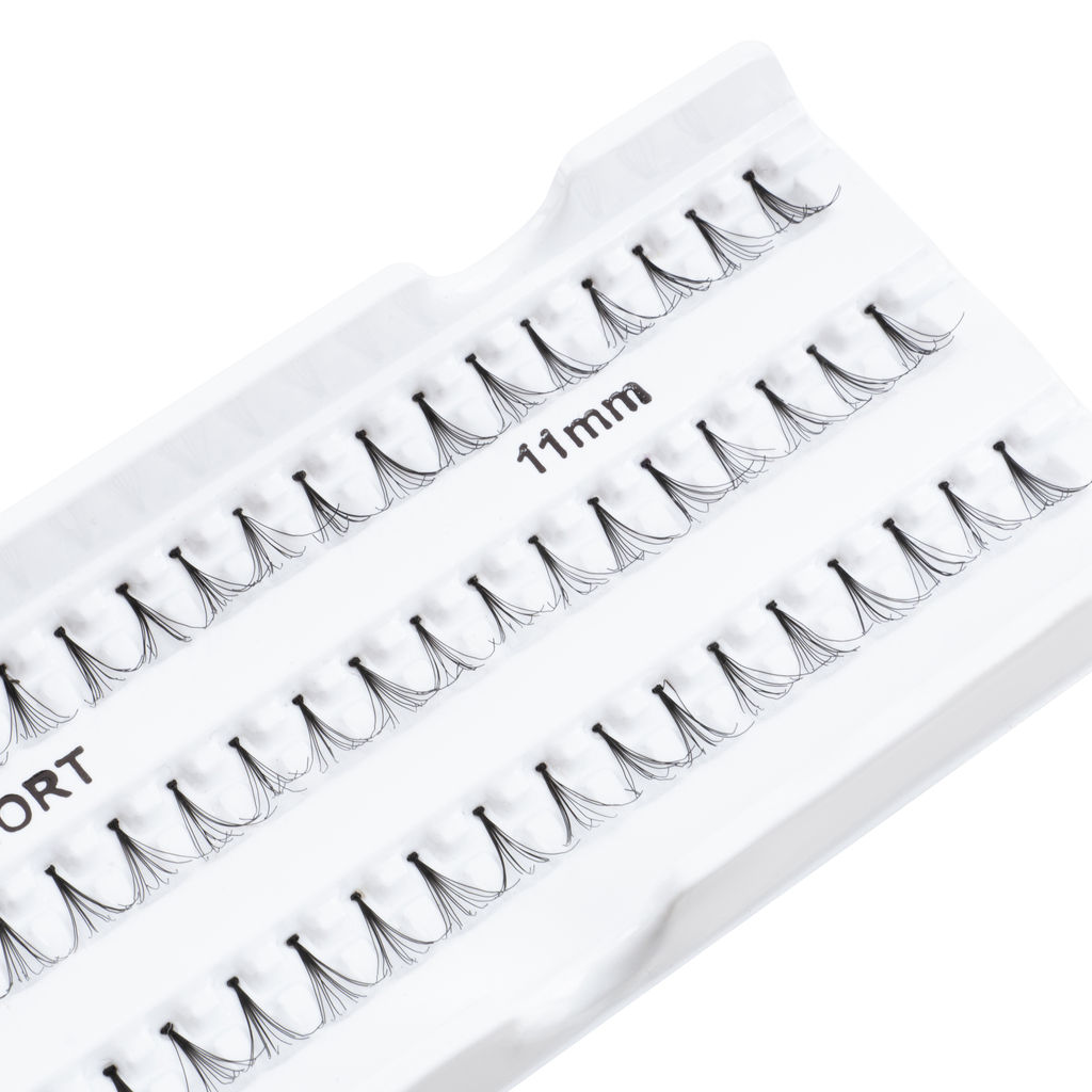 TF Пучки ресниц Individual lashes М201 12мм Short черный