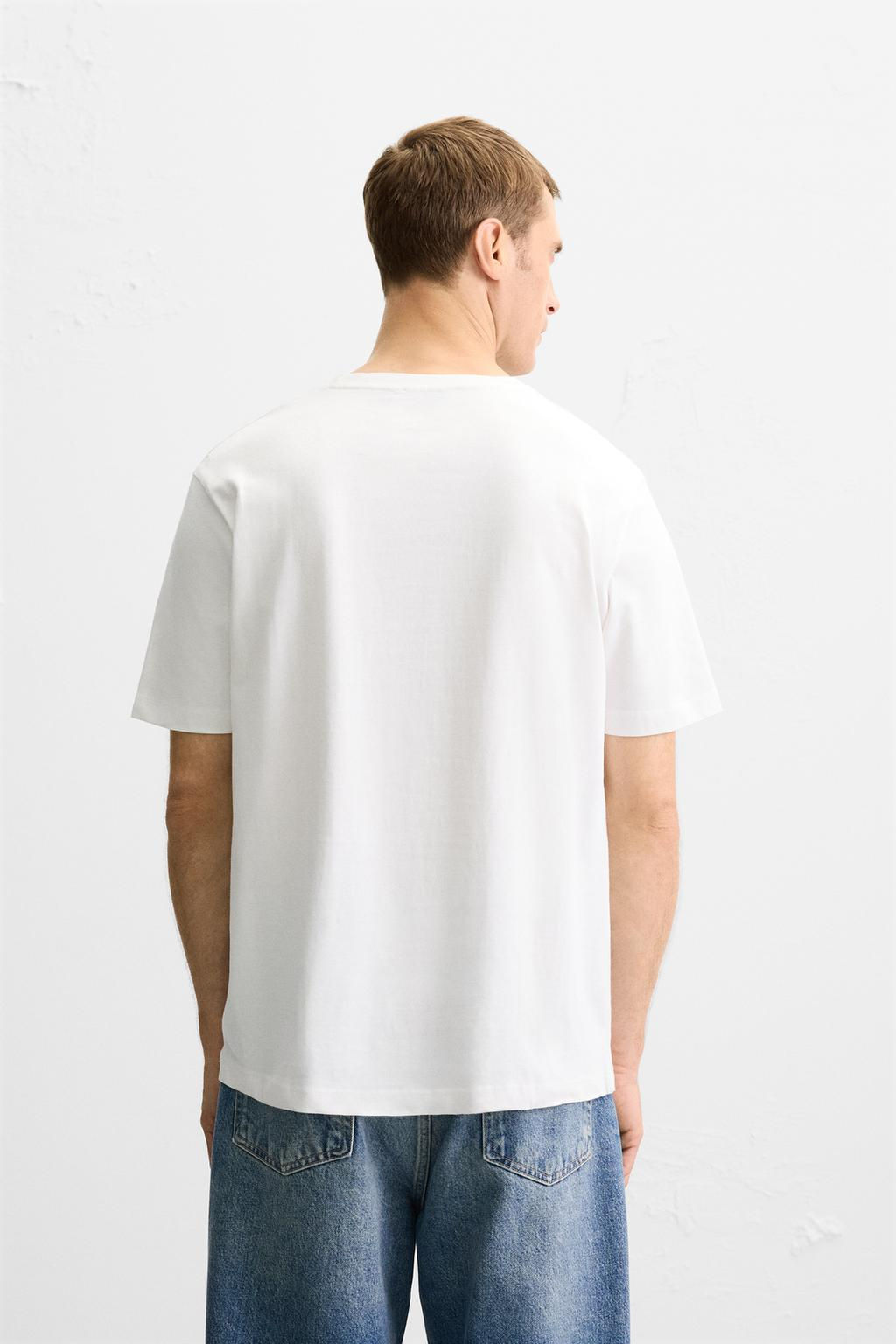 BASIC MEDIUM WEIGHT T-SHIRT - Zara фото 4