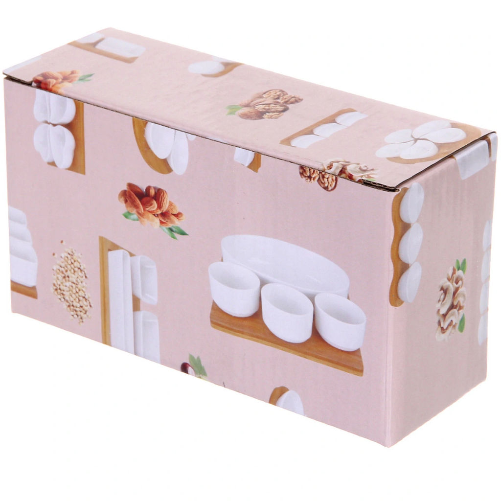 Набор для специй 2шт на бамбуковой подставке "White magic" плоские