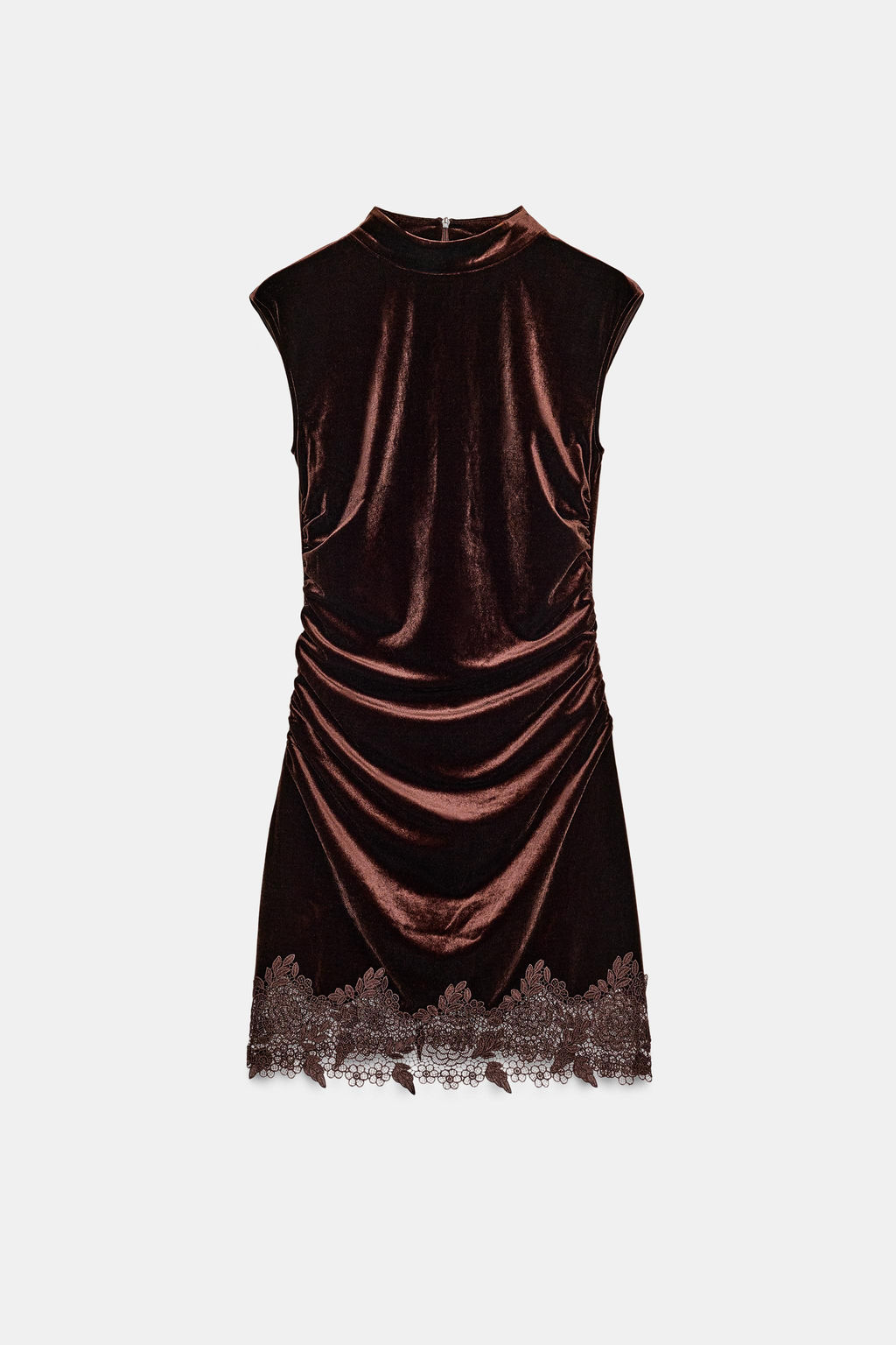 VELVET LACE DRESS - Zara фото 6