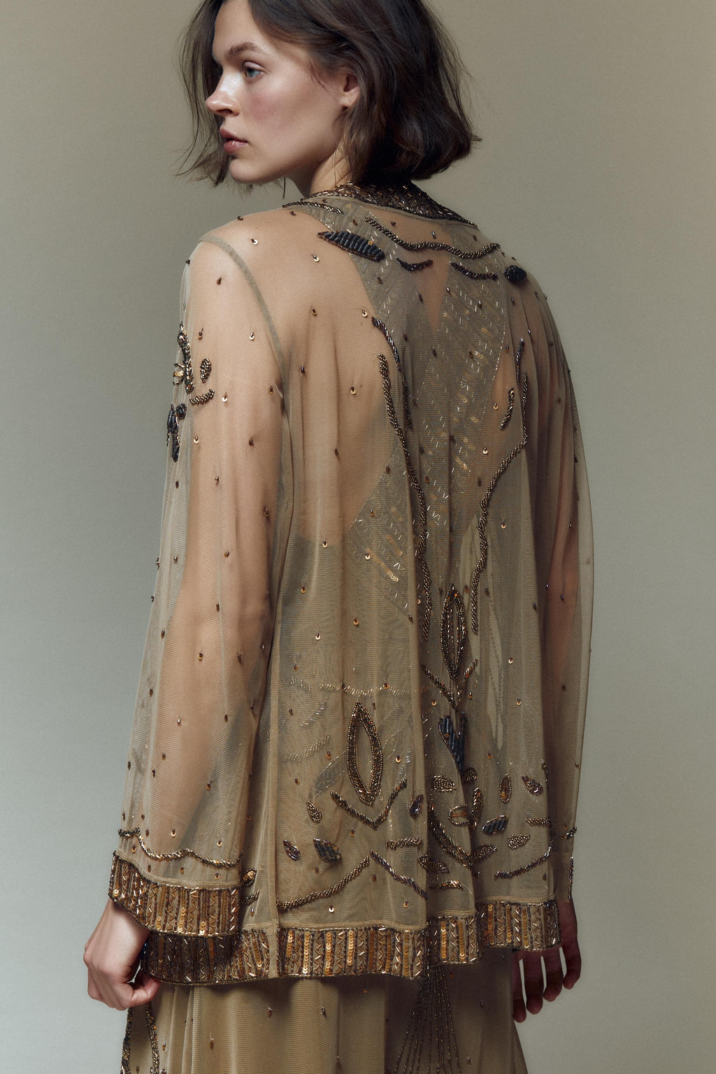 BEADED SEQUIN KIMONO - Zara фото 4