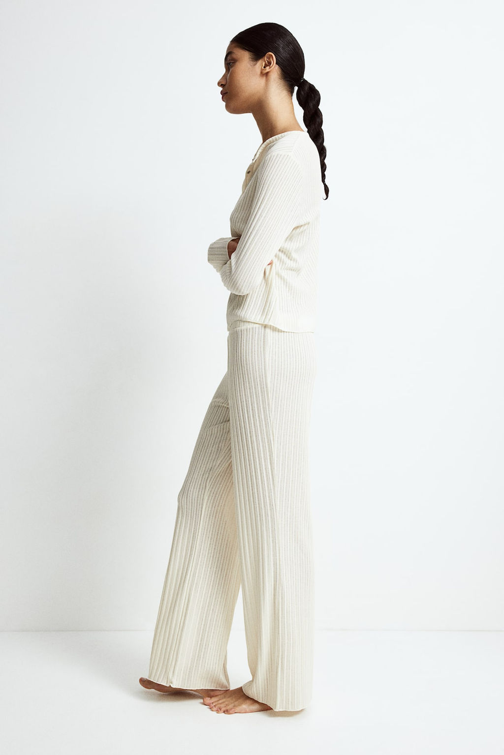 Pantalon en punto de canale - H&m фото 4