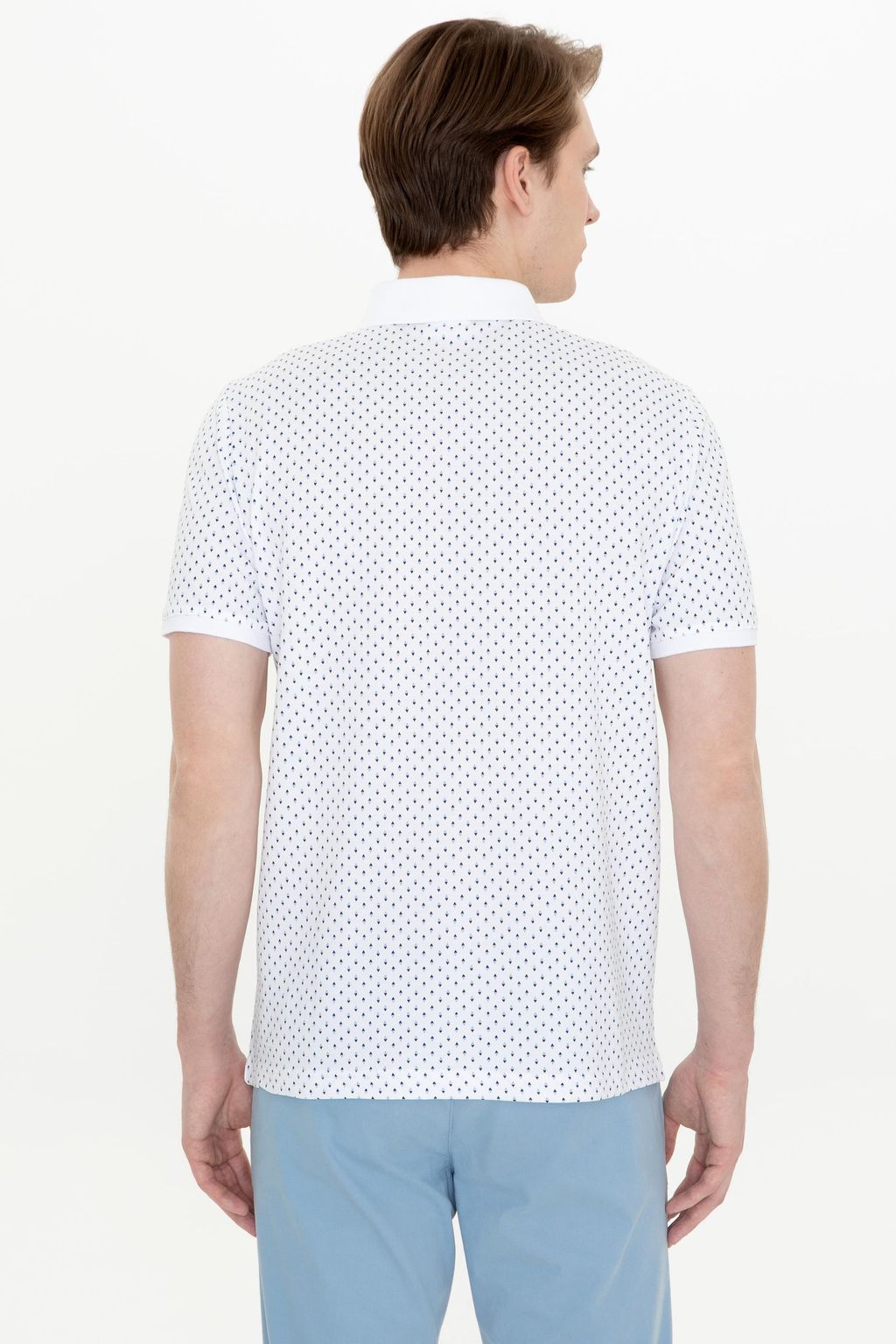 U. S. Polo Assn Мужская темно-синяя футболка с воротником-поло - U.s. polo assn фото 5