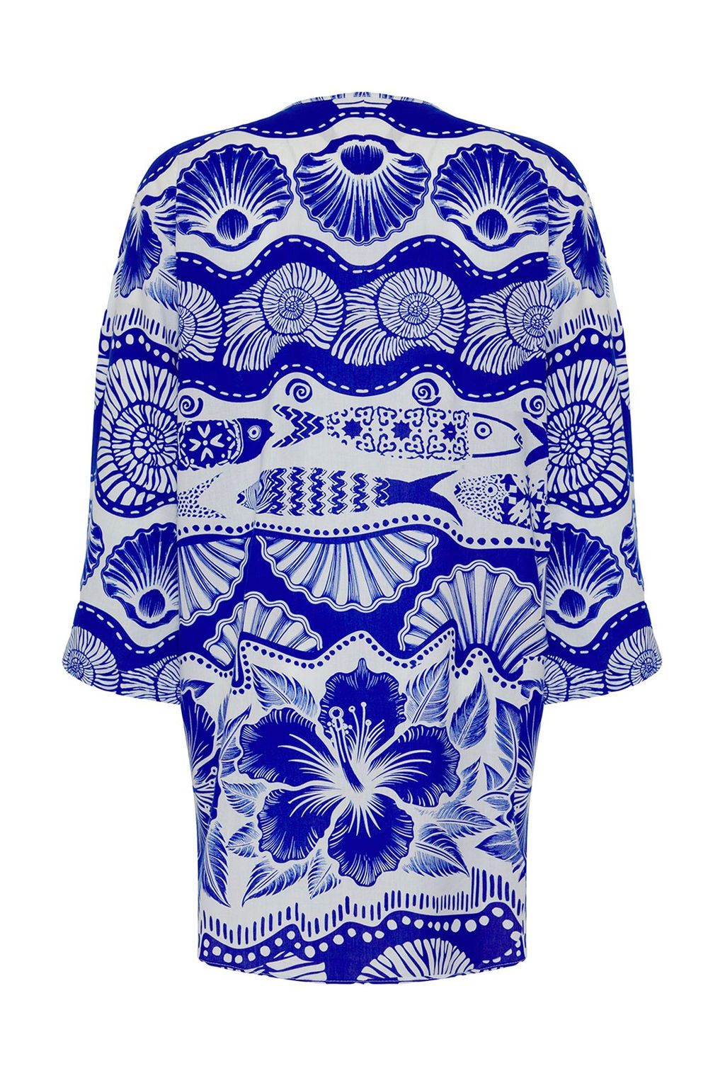 Trendyolmilla Su Alt? Desenli Mini Dokuma %100 Pamuk Plaj Elbisesi TBESS25EL00020  фото 7