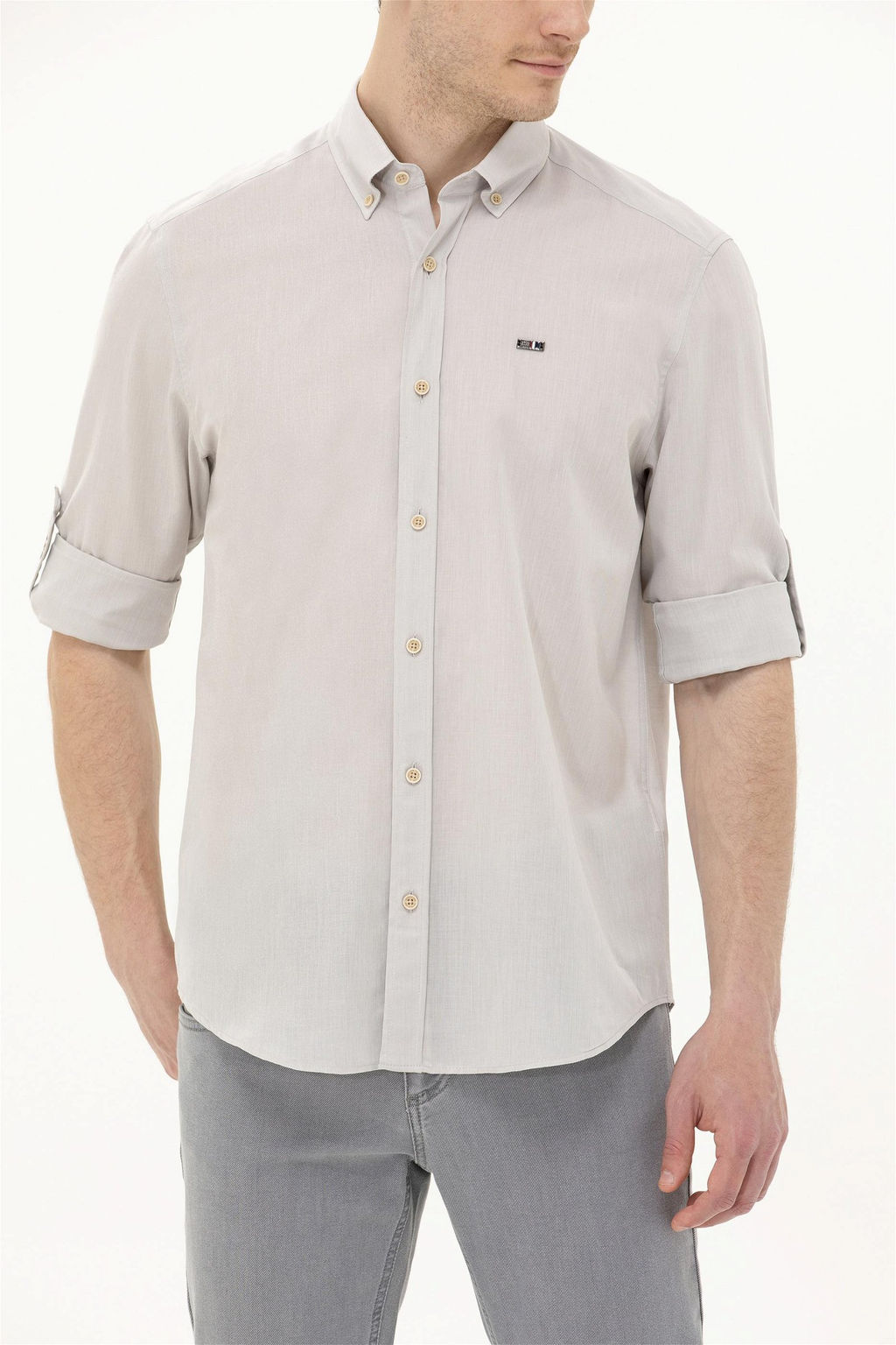 Мужская рубашка с длинным рукавом Stone Неожиданная скидка в корзине - U.s. polo assn фото 6