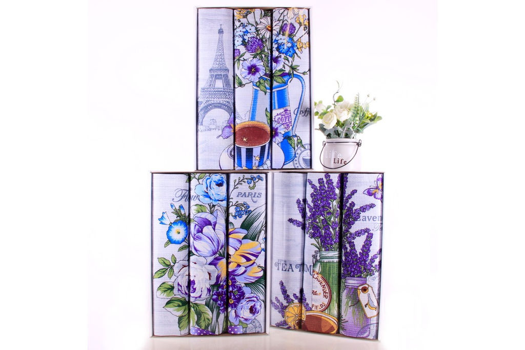 Набор вафельных полотенец Купон в коробке ВК 525 мк (3 шт.) (12086/1)