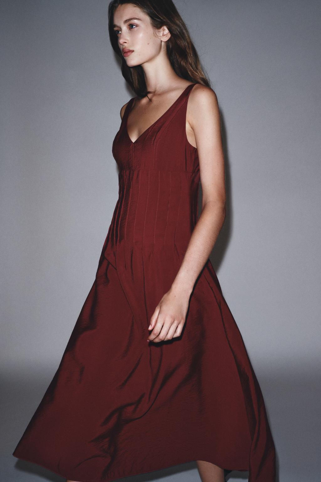 DRAWSTRING MIDI DRESS - Zara фото 3