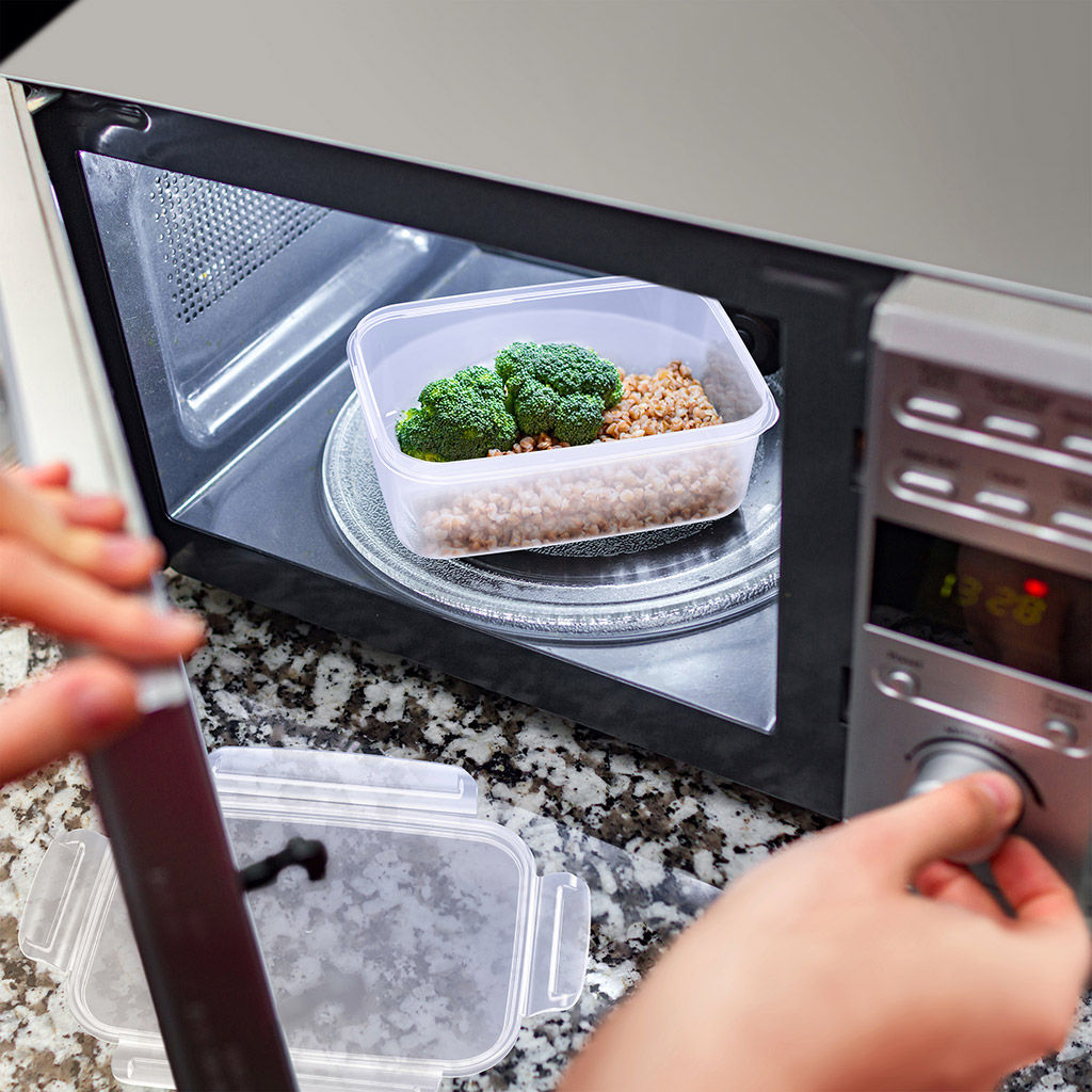 Контейнер для продуктов пластмассовый Прайм 0,5л, 16х11,5х5,5см, прямоугольный, на защелках, подходит для СВЧ (Россия) - Домашняя Мода фото 5