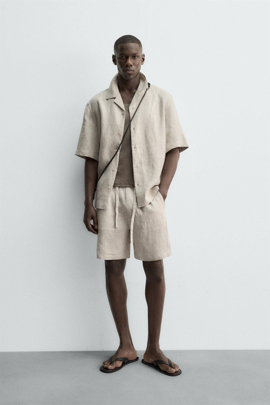 100% LINEN RELAXED FIT BERMUDA SHORTS - Zara фото 11