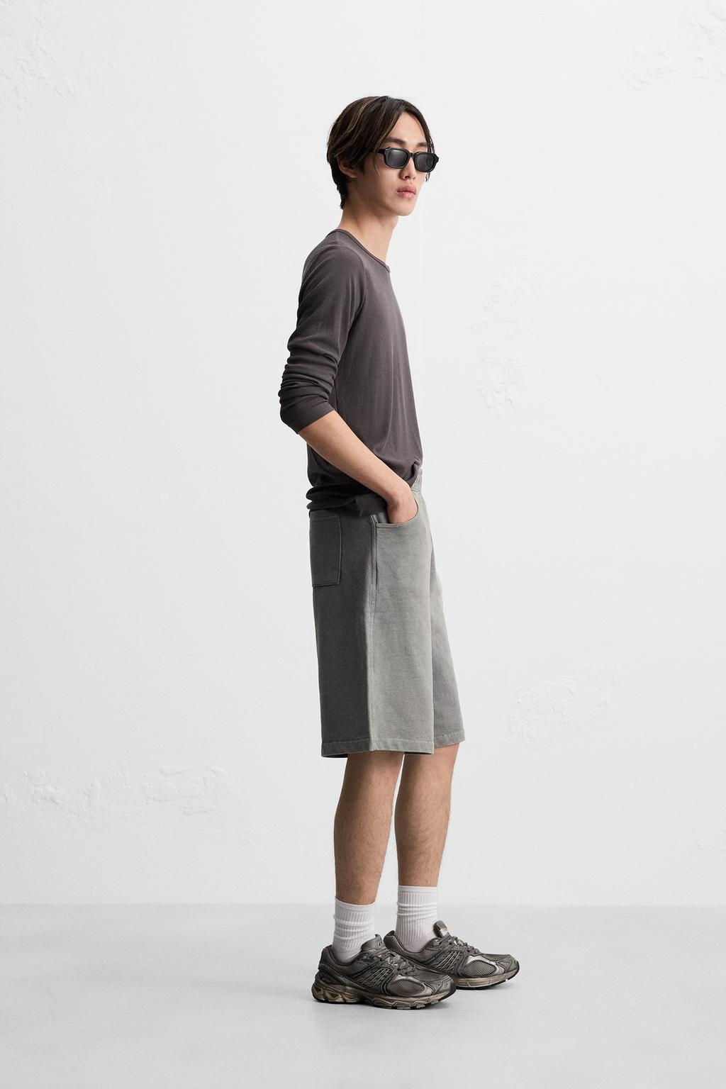 BAGGY FIT JOGGER BERMUDA SHORTS - Zara фото 14