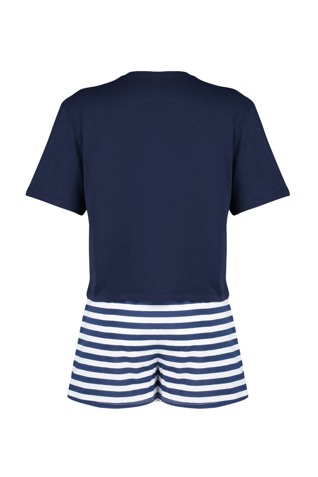 Trendyolmilla Lacivert %100 Pamuklu Ay?c?kl? Sortlu Orme Pijama Tak?m? THMSS24PT00039 фото 12