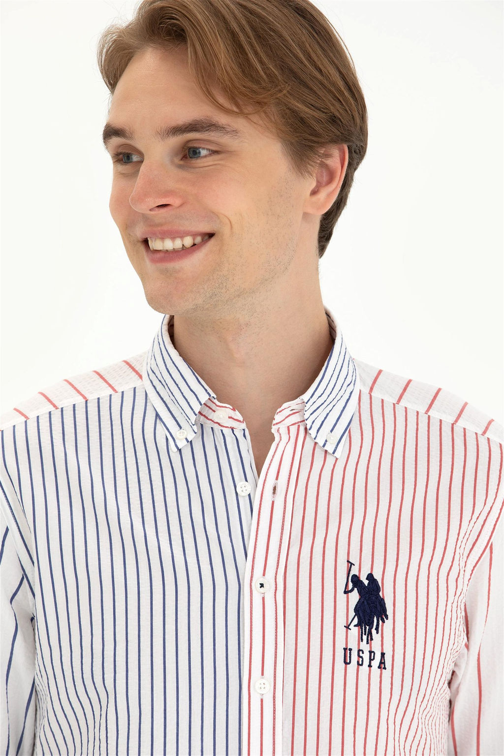U. S. Polo Assn Мужская темно-синяя рубашка с длинным рукавом - U.s. polo assn фото 9