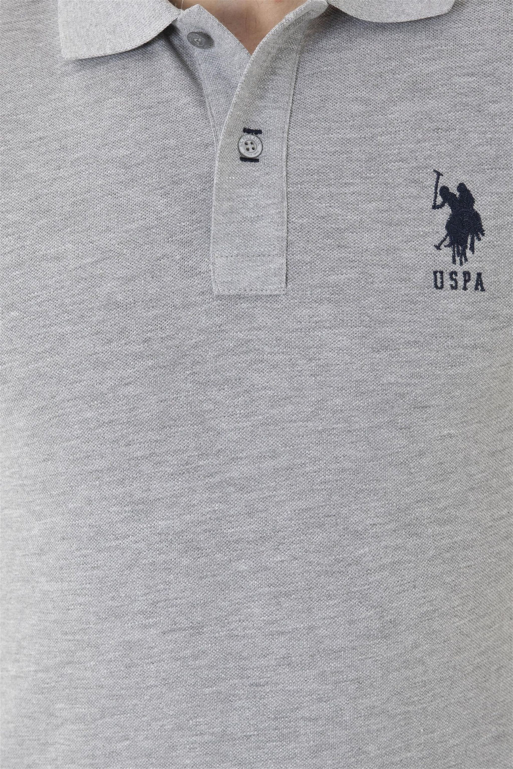 Мужская серая меланжевая базовая футболка - U.s. polo assn фото 7