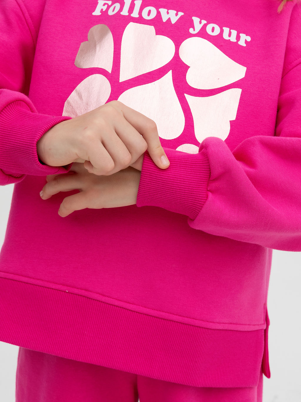 Худи для девочек в розовом цвете с печатью - Mark formelle фото 6