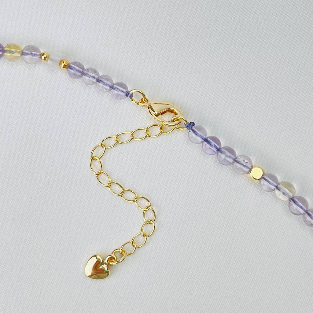 Бусы детские из Аметиста, Цитрина и Перламутра 35 см +