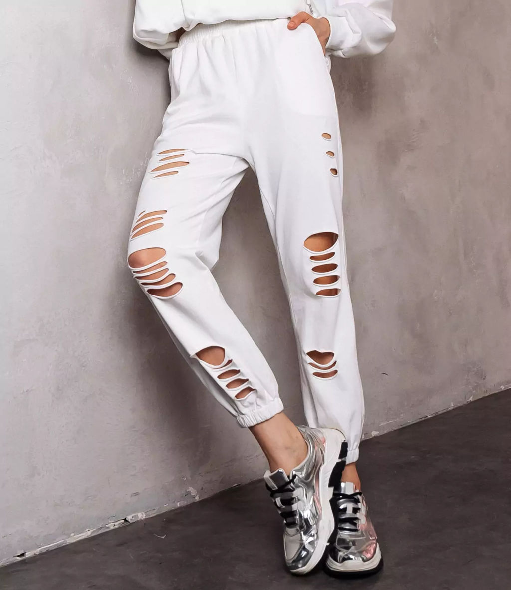Спортивные брюки #КТ401, белый - Dommod фото 4