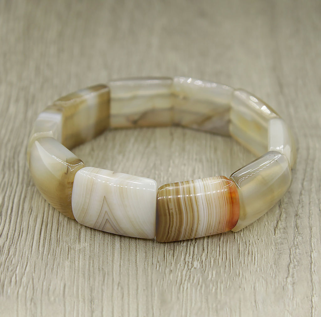 Браслет Афродита агат светло-голубой, длина 20см - Agat77 фото 7