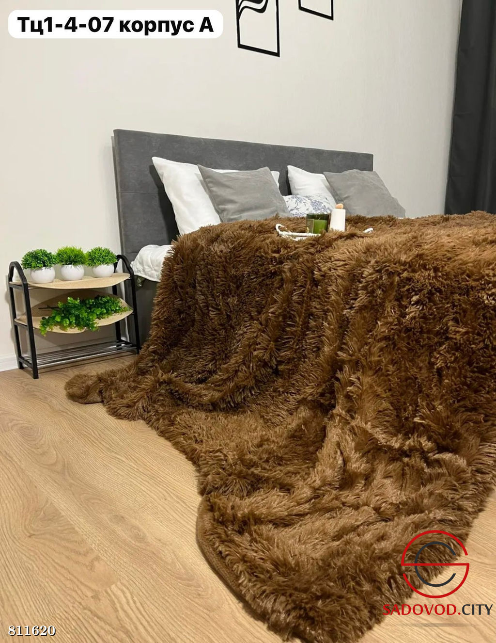 Плед пушистый покрывало евро