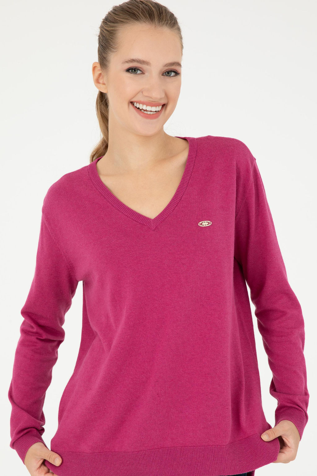 Женский РОЗОВЫЙ базовый свитер Неожиданная скидка в корзине - U.s. polo assn фото 3