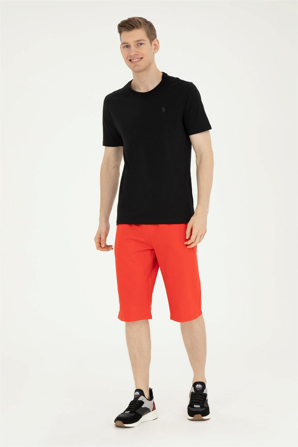 Мужская черная базовая футболка - U.s. polo assn фото 4