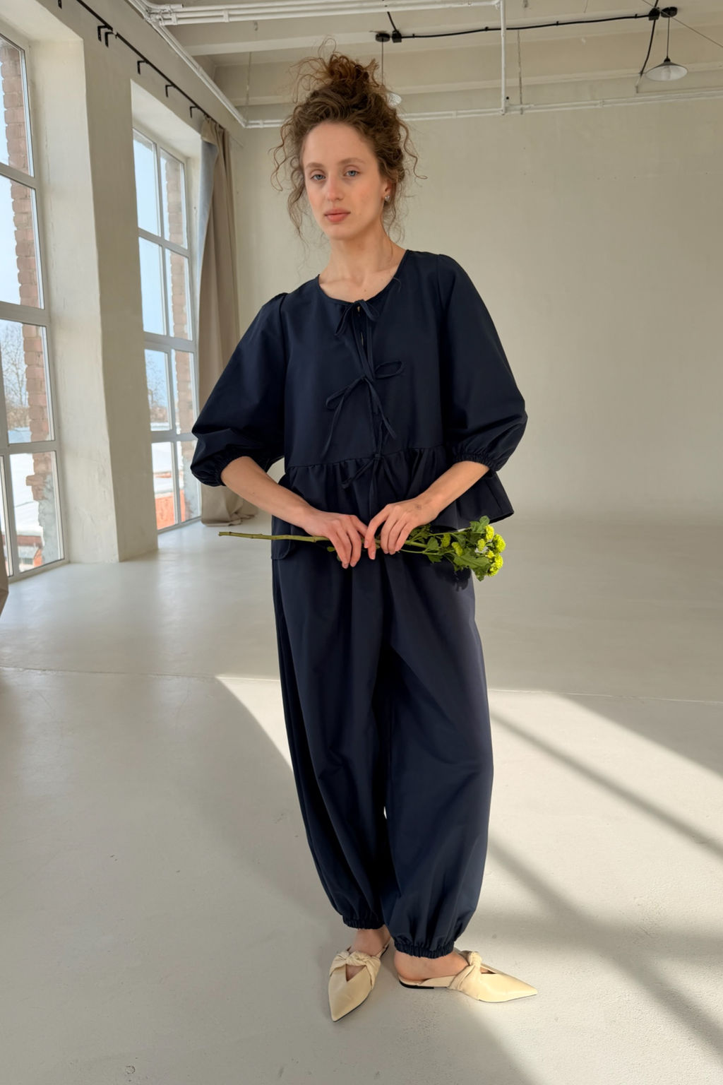 Блузка NATURE093/04/Синий - M&G all natural фото 5