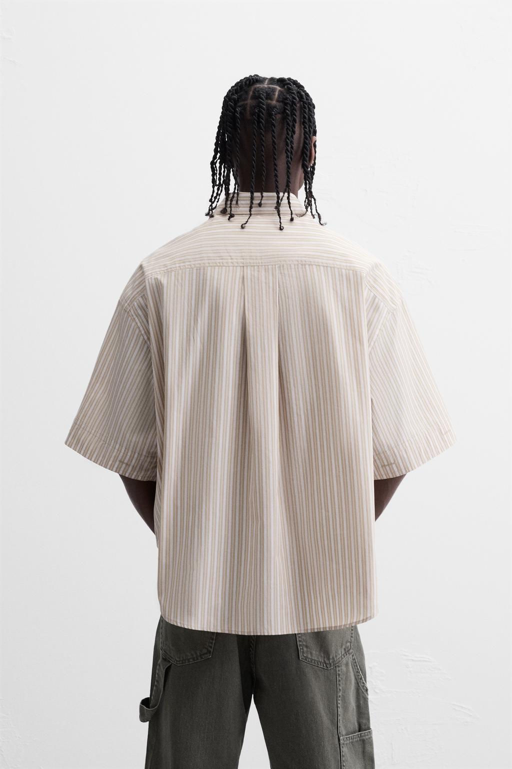 STRIPED OVERSIZE SHIRT - Zara фото 3