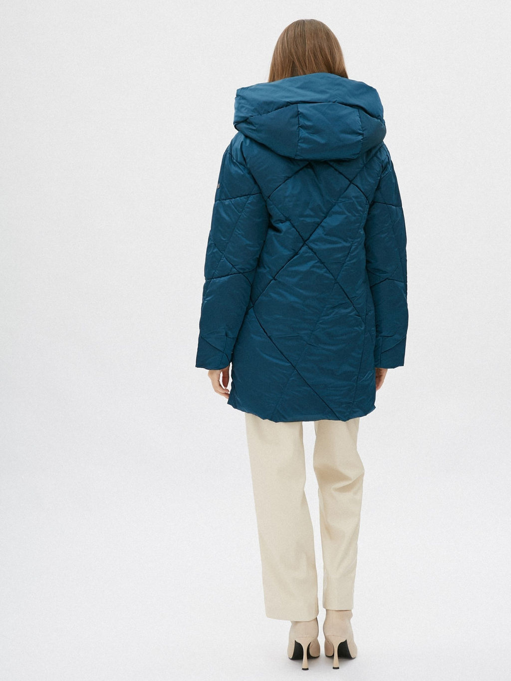 Conso/WEM 190501 - teal Полупальто утепленное женское  фото 3