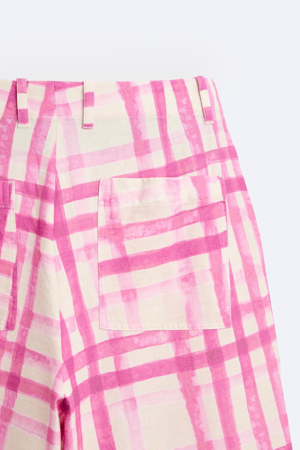 CHECK PRINT TROUSERS - LIMITED EDITION - Zara фото 10