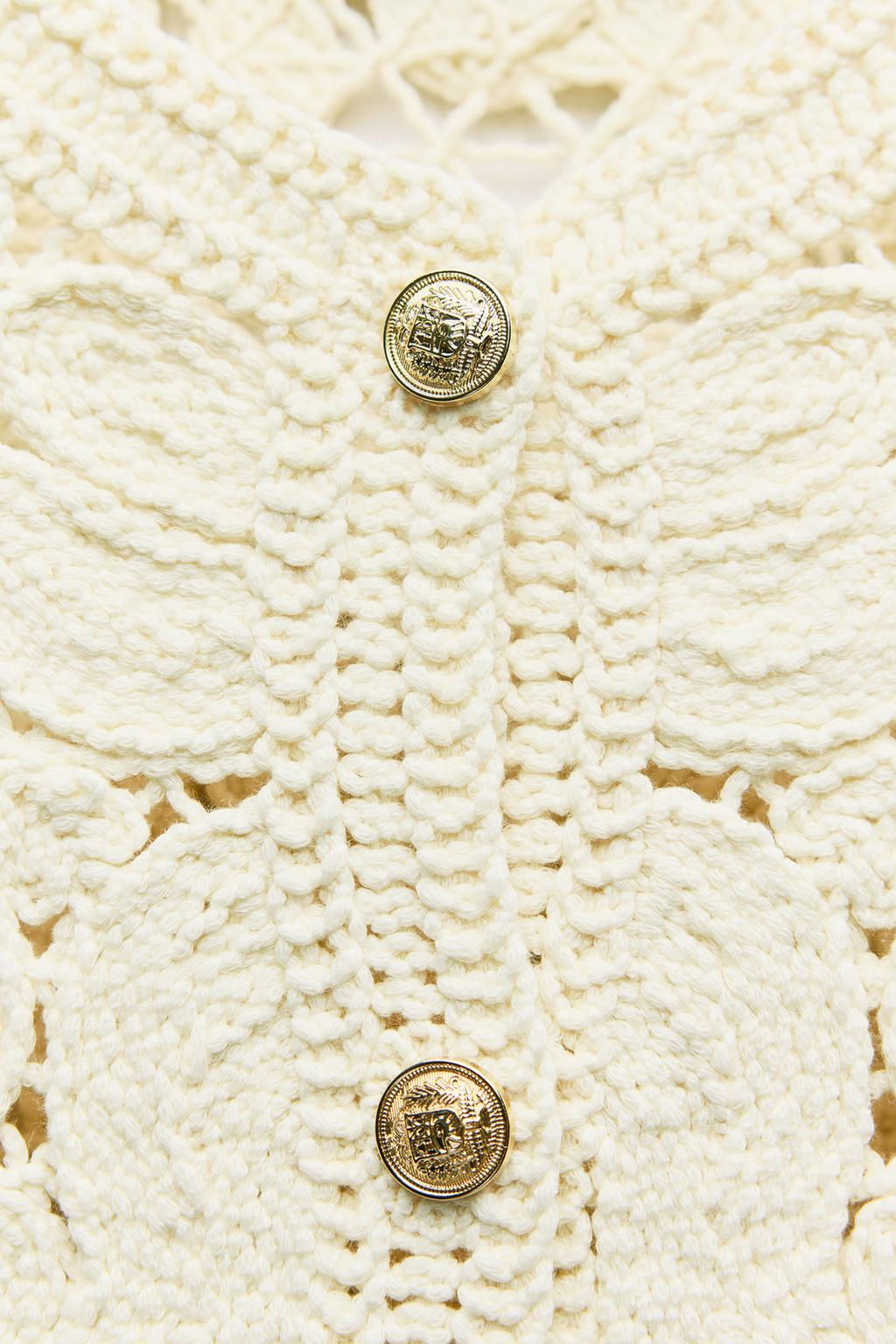 MACRAME KNIT CARDIGAN - Zara фото 6