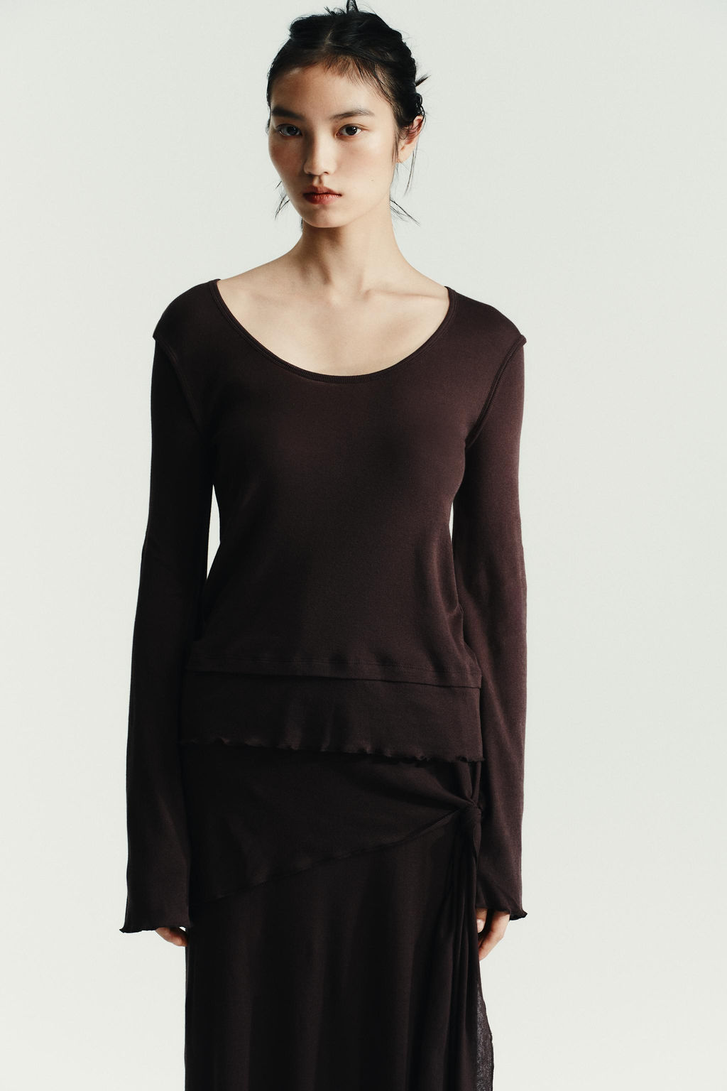 SOFT DOUBLE EFFECT T-SHIRT - Zara фото 2