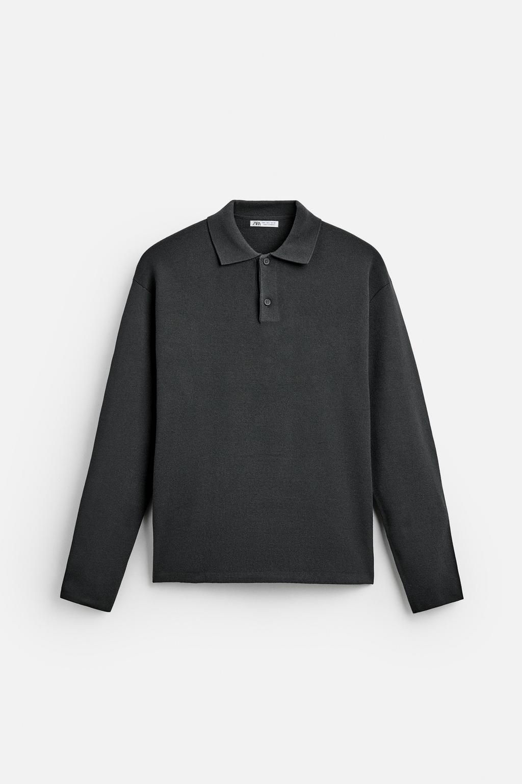 VISCOSE BLEND KNIT POLO SHIRT - Zara фото 15