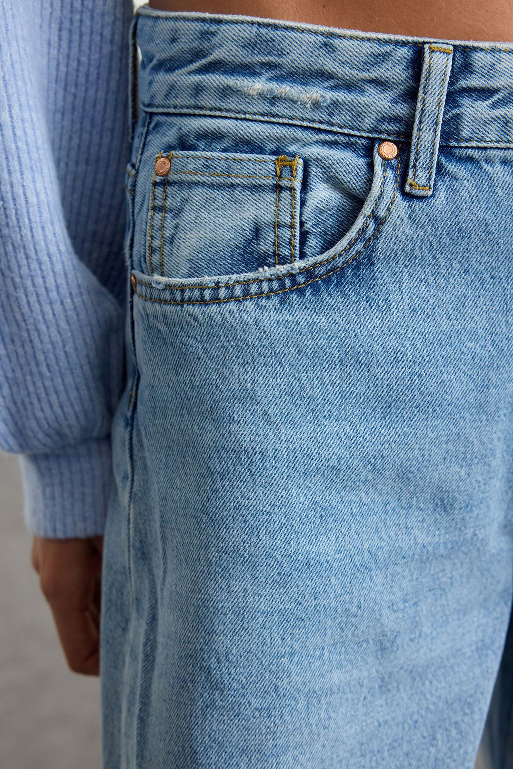 Koyu Mavi Katl? Paca Normal Bel Loose Baggy Jeans TWOSS25JE00001 - Trendyolmilla фото 7