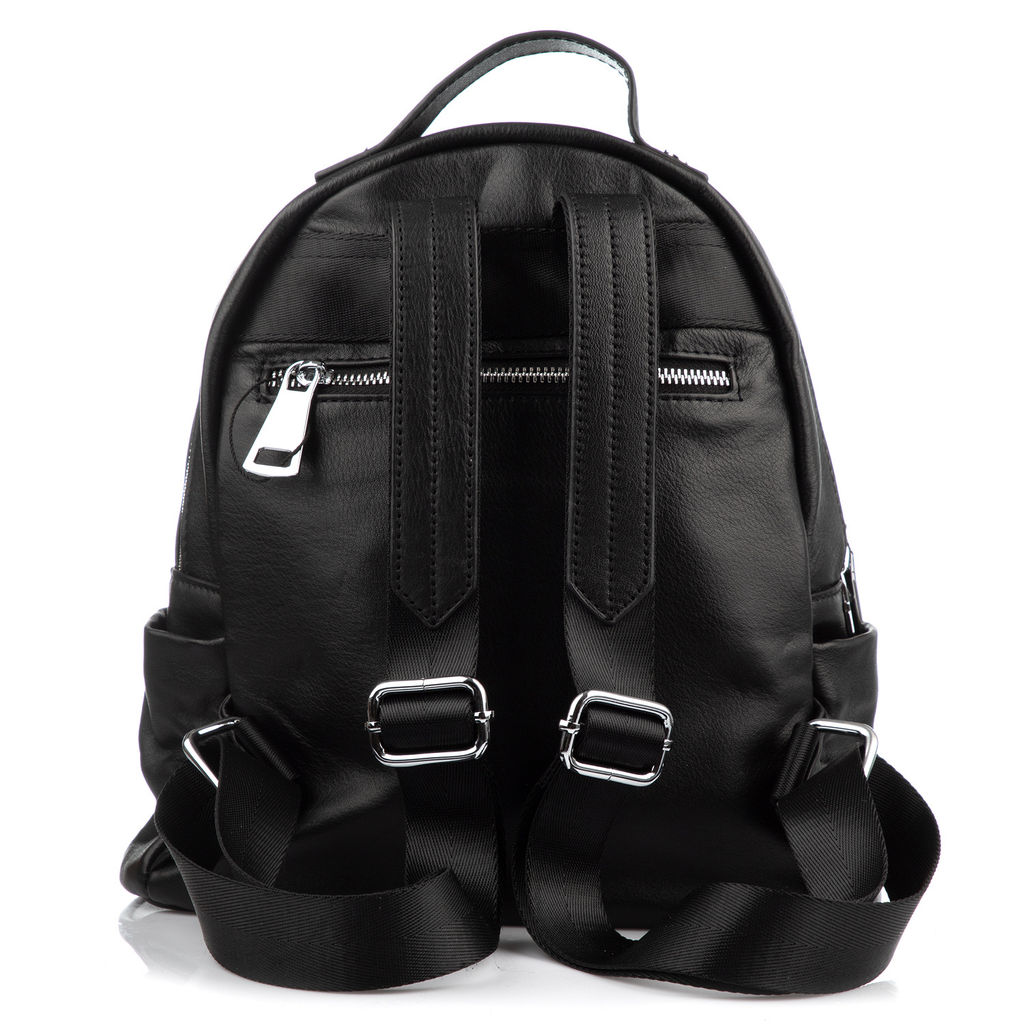 6157 black, женский кожаный рюкзак Barcelo Biagi