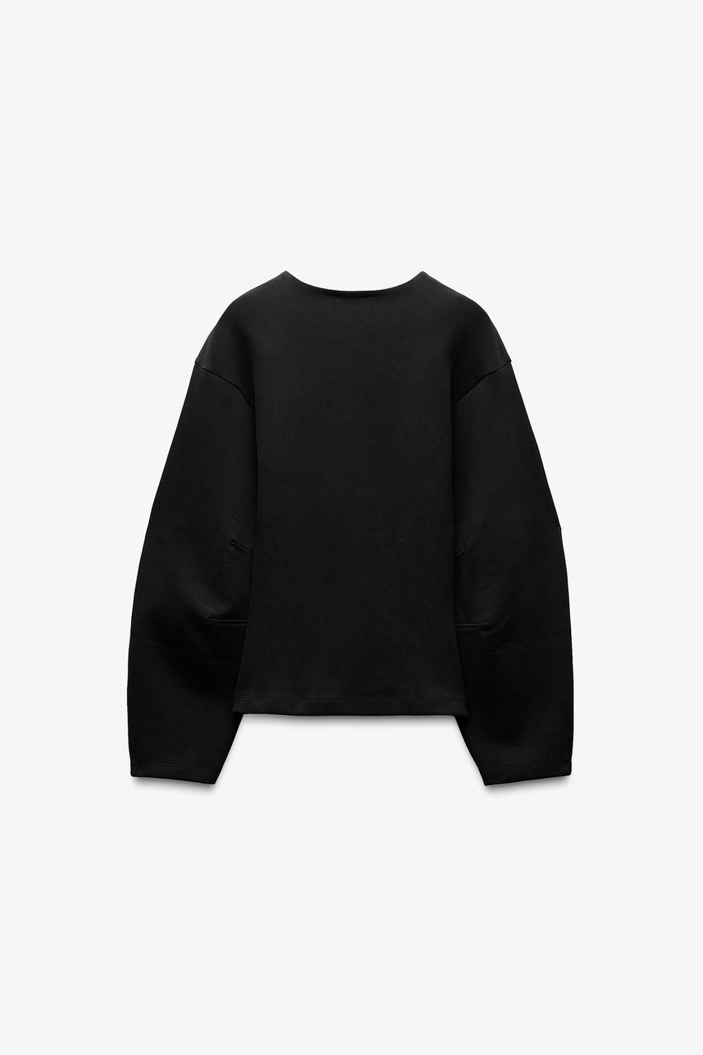 FITTED INTERLOCK SWEATSHIRT - Zara фото 8
