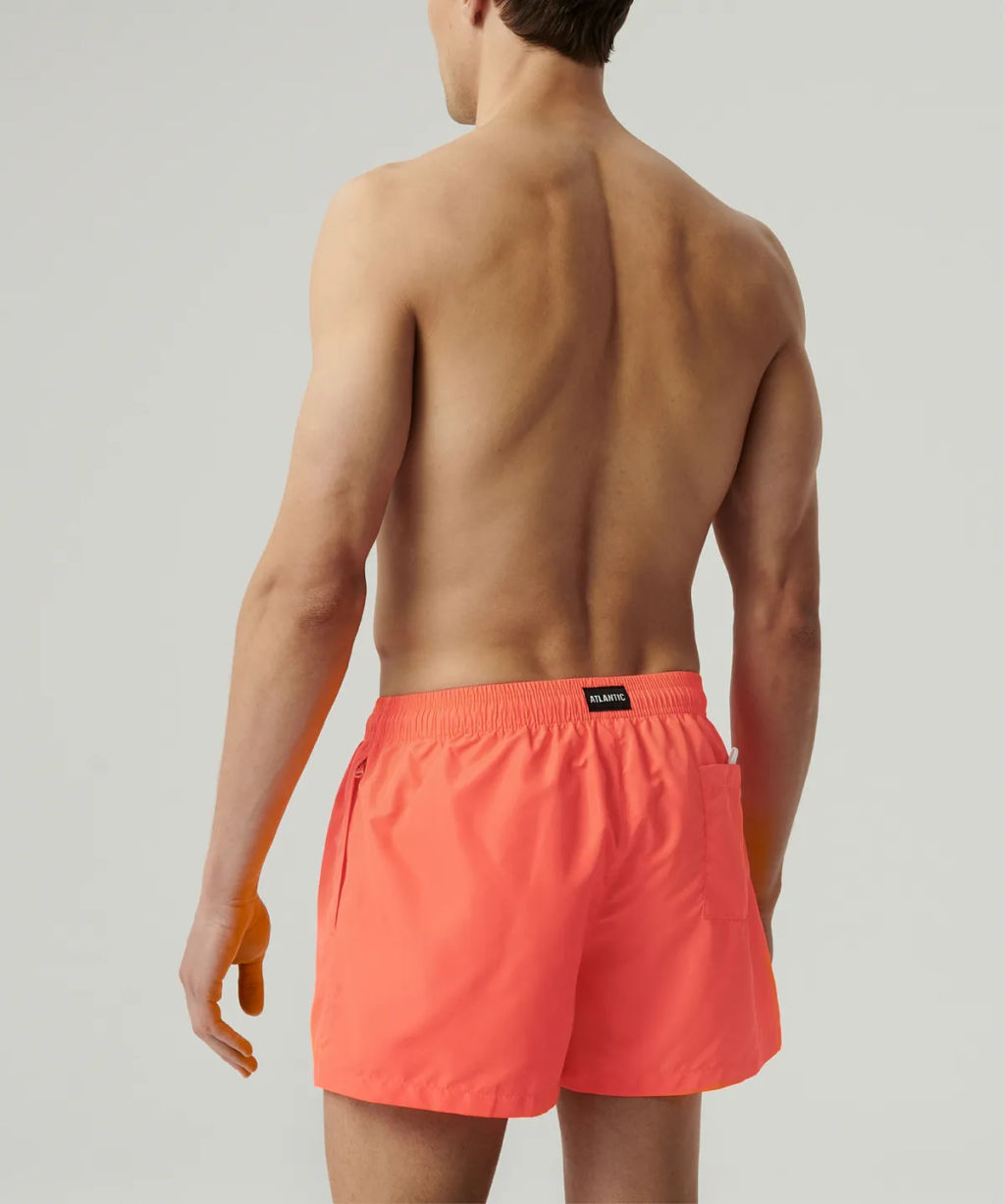 ATLANTIC KMB-222 Шорты мужские пляжные Fast Dry неоново-коралловый фото 4