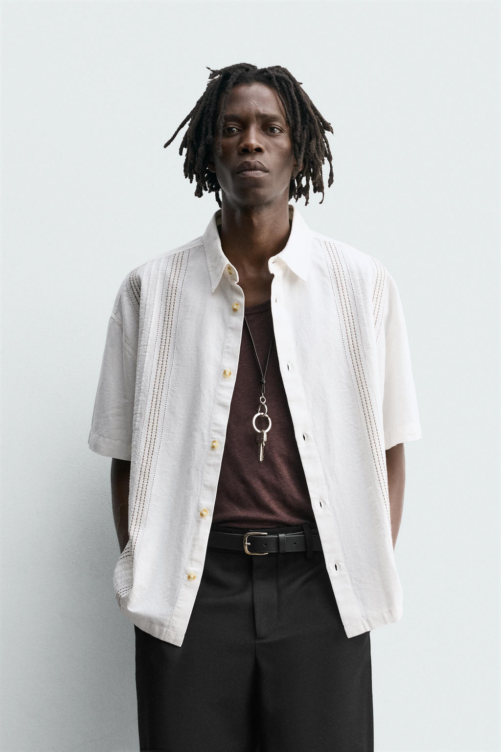 EMBROIDERED COTTON - LINEN SHIRT - Zara фото 2